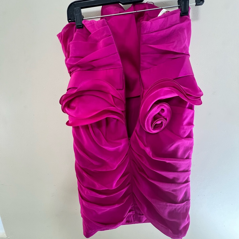 Marchesa Notte Pink Strapless Dress - Picture 10 of 13